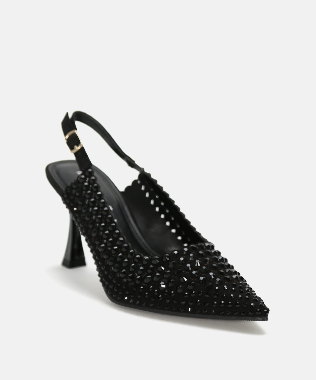 Zapato tac&oacute;n destalonado negro image number null